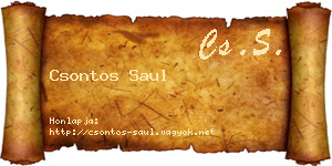 Csontos Saul névjegykártya